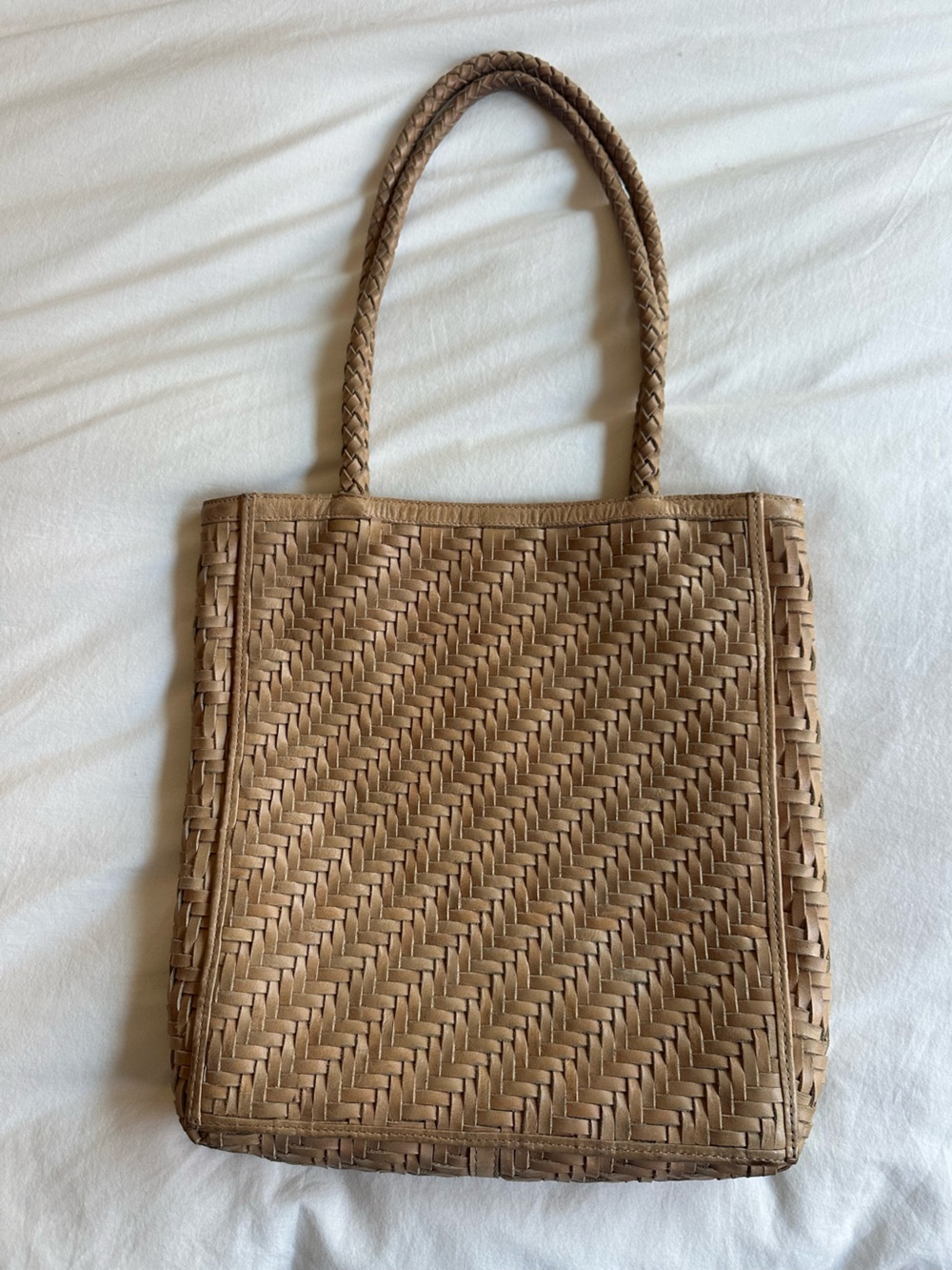 Bembien Ella Tote – Tan Woven Leather